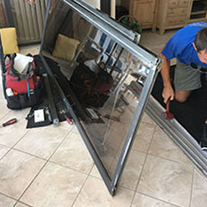 sliding glass door frame repair Southwest Edmonton